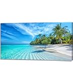 Amazon.co.jp: 海の景色 アートパネル 海 ポスター 青空 白雲 海浜